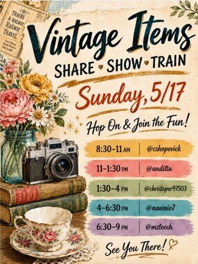 MzTeech Vintage Items Share Show Train